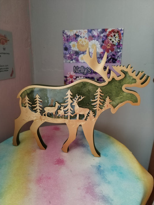 Forest Family Moose Ornament