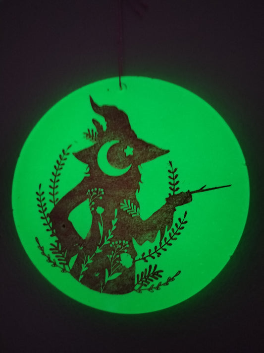 Glow In The Dark Witch Suncatcher