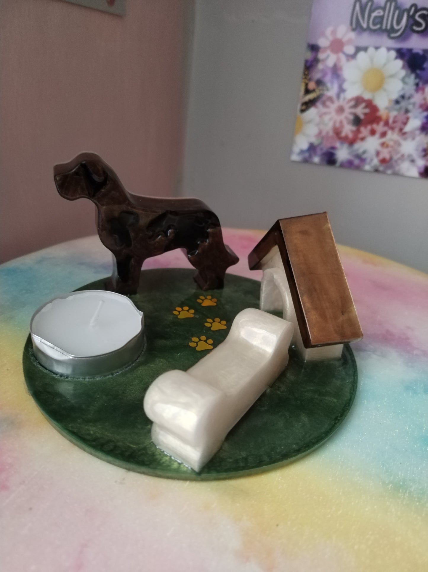 Pet Dog Memorial Candle Holder