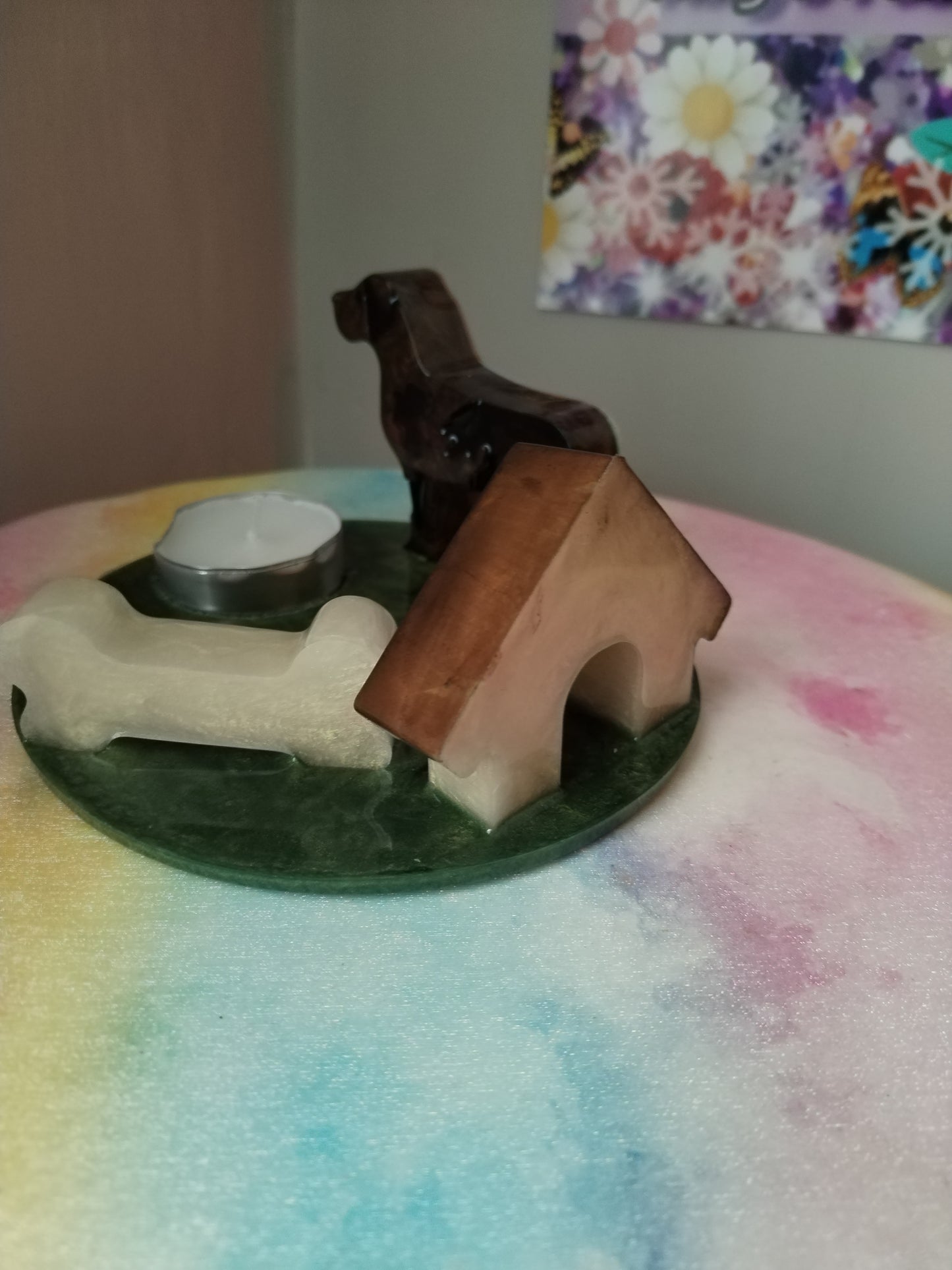 Pet Dog Memorial Candle Holder