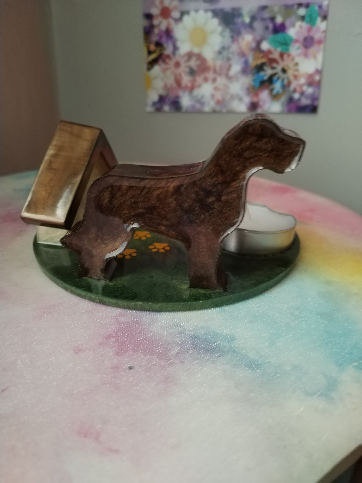 Pet Dog Memorial Candle Holder