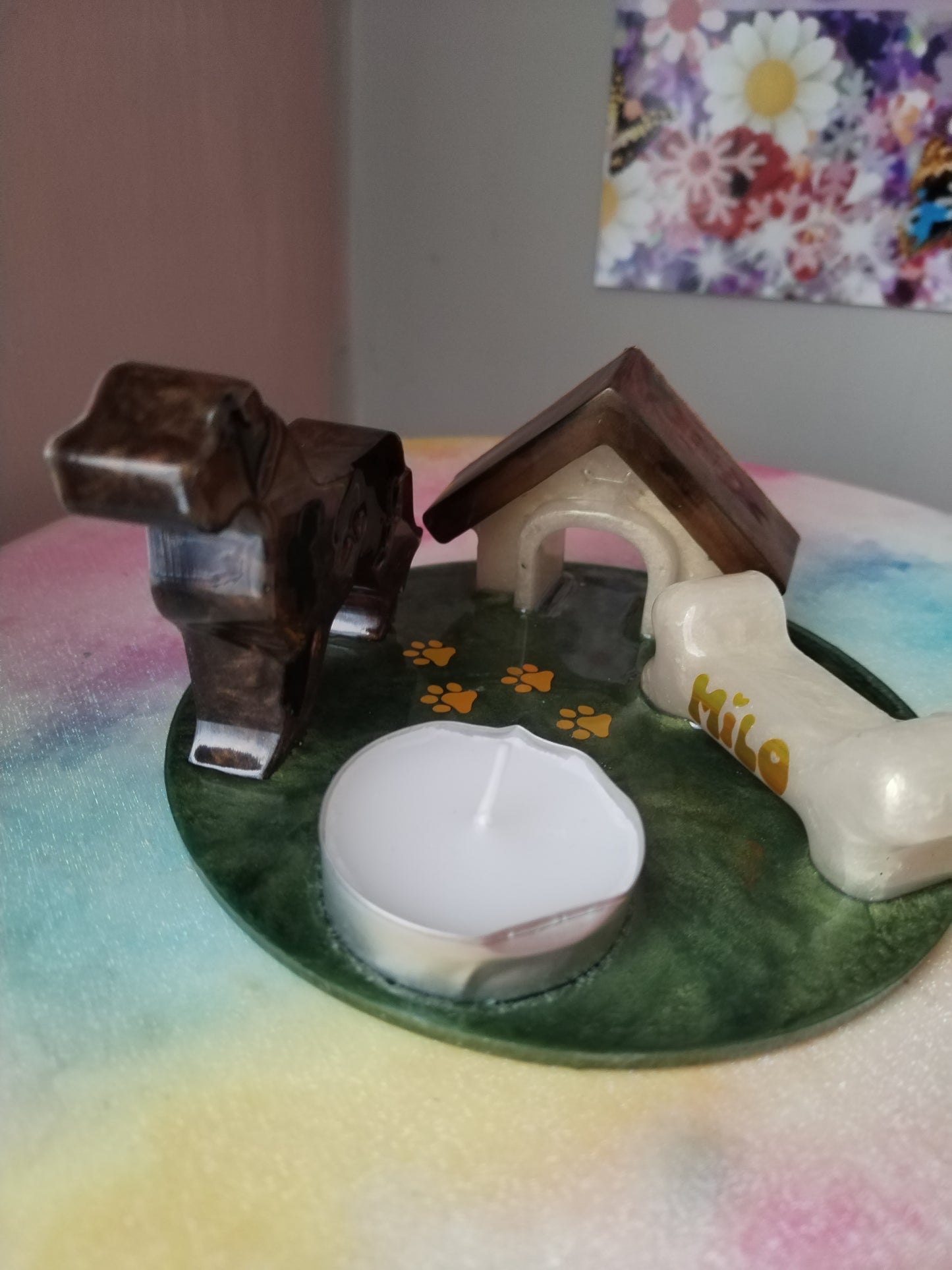 Pet Dog Memorial Candle Holder