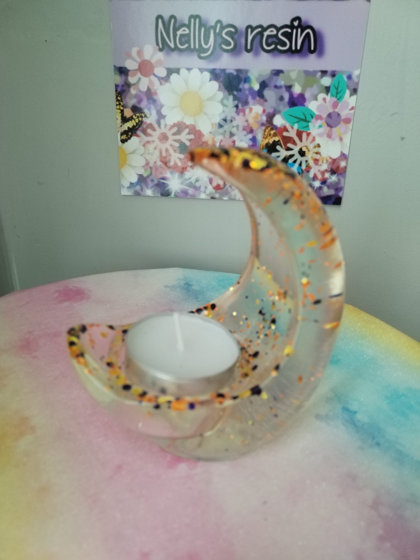 Crescent Moon Candle Holder