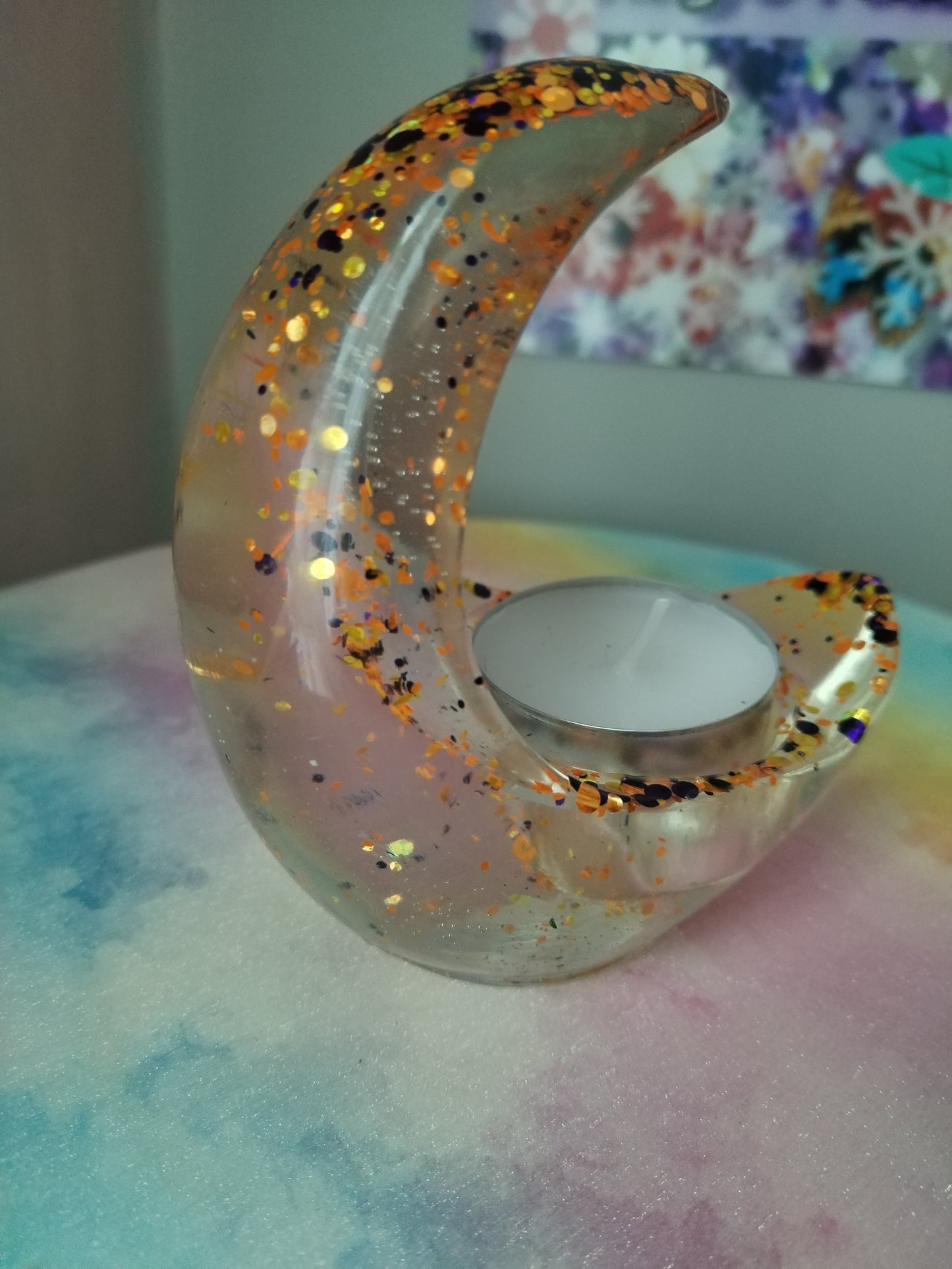 Crescent Moon Candle Holder